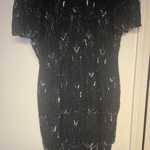 Elegant Black Sequin Dress